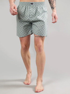 DRESS.COM Printed Men Light Green Boxer Shorts