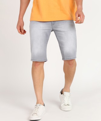 defacto Solid Men Grey Denim Shorts