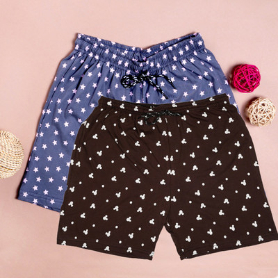 POWERmerc Printed Women Multicolor Regular Shorts