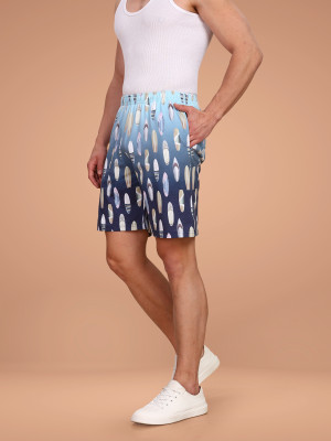 BULLMER Printed Men Blue Basic Shorts