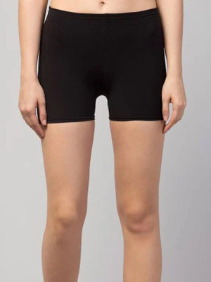 HiRRuX Solid Women Black Sports Shorts