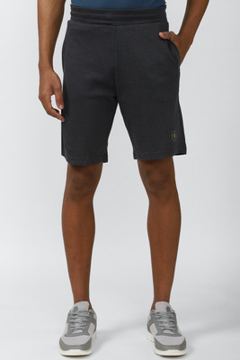 VAN HEUSEN Solid Men Grey Regular Shorts
