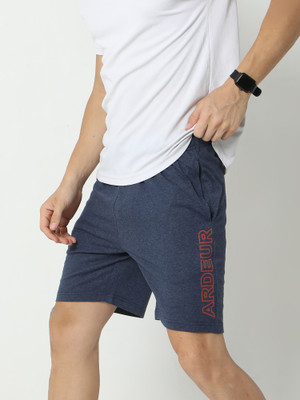 ARDEUR Self Design Men Blue Basic Shorts