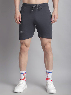 MACK JONNEY Solid Men Grey Basic Shorts