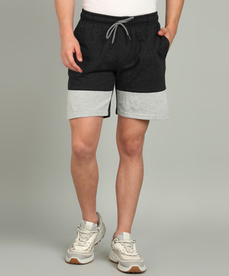 METRONAUT Men's Solid Regular Short Solid Men Black Regular Shorts