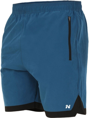HouseOfCommon Solid Men Blue Gym Shorts