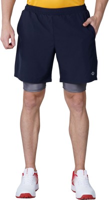 NIVIA Solid Men Blue Sports Shorts