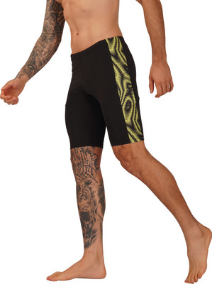 NINQ Color Block Men Black Tights