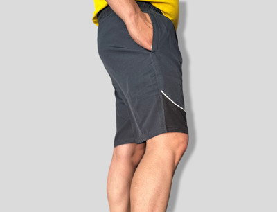 KRAZZY FITS Self Design Men Grey Basic Shorts