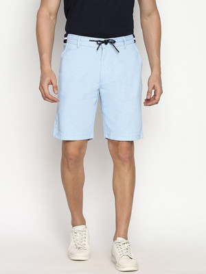 VAN HEUSEN Solid Men Blue Regular Shorts