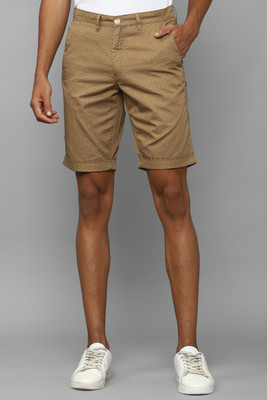 Allen Solly Printed Men Khaki Regular Shorts