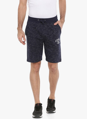 Force NXT Self Design Men Dark Blue Bermuda Shorts