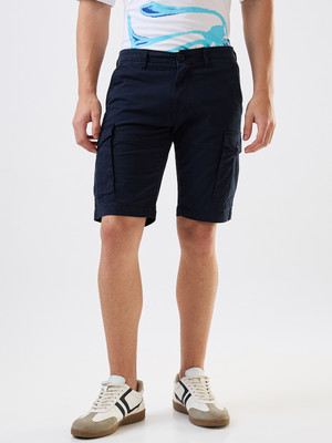 Spykar Solid Men Blue Basic Shorts