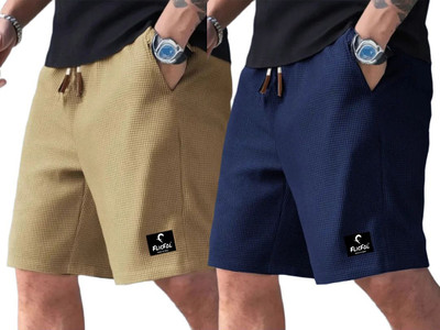 Flicfol Self Design Men Multicolor Regular Shorts