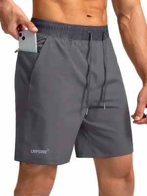 Lripsome Solid Men Grey Regular Shorts