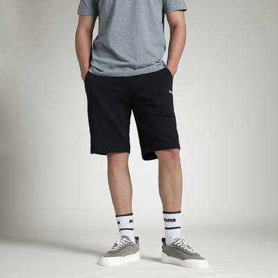 PUMA Solid Men Black Casual Shorts