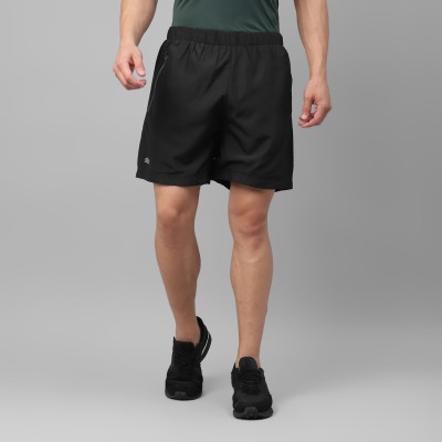 DIDA Solid Men Black Regular Shorts