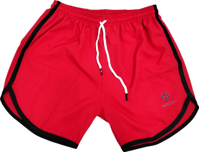 maxian Solid Men Red Regular Shorts