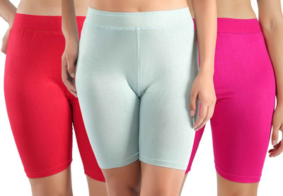 Florafit Solid Women Multicolor Cycling Shorts