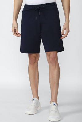 VAN HEUSEN Solid Men Dark Blue Regular Shorts