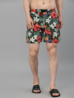 Style Quotient Printed Men Multicolor Swim Shorts