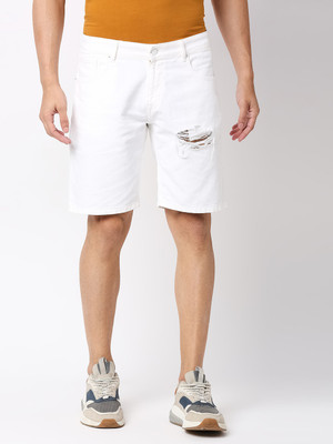 Pepe Jeans Solid Men White Chino Shorts