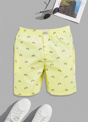 SUPERSQUAD Printed Men Yellow Casual Shorts