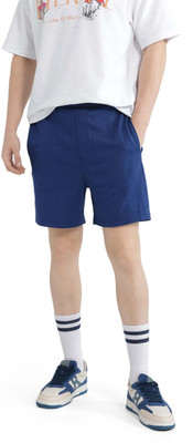 RARE RABBIT Solid Men Blue Casual Shorts