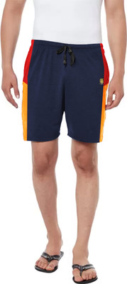 TheShoppyhub Color Block Men Dark Blue Regular Shorts
