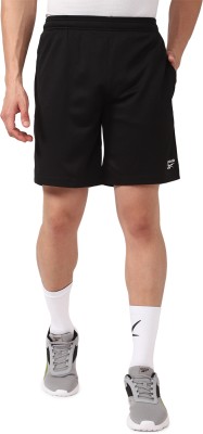 REEBOK Solid Men Black Regular Shorts