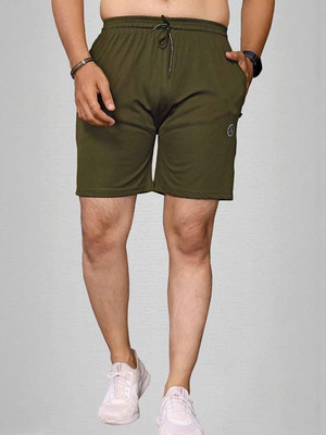 Moda Rapido Self Design Men Green Sports Shorts