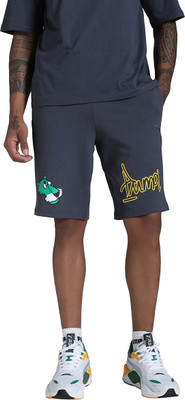PUMA Solid Men Grey Casual Shorts