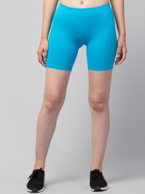 Shourya Enterprises Solid Women Blue Gym Shorts