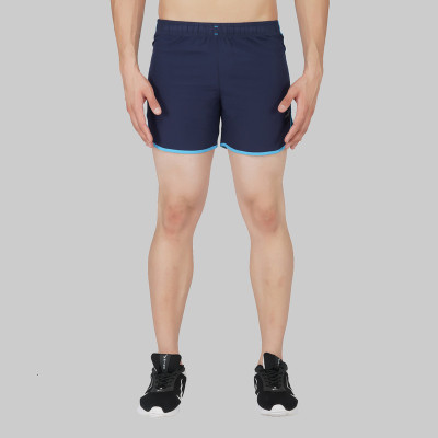 VECTOR X Solid Men Dark Blue Sports Shorts