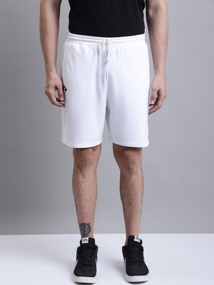 Rute Solid Men White Basic Shorts