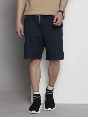 TOMMY HILFIGER Solid Men Dark Blue Regular Shorts