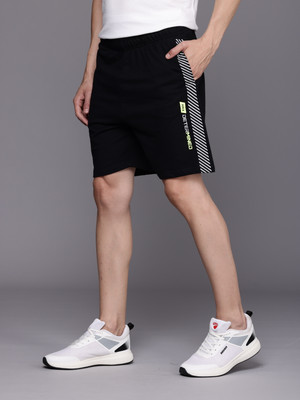 HRX by Hrithik Roshan Self Design Men Black Regular Shorts