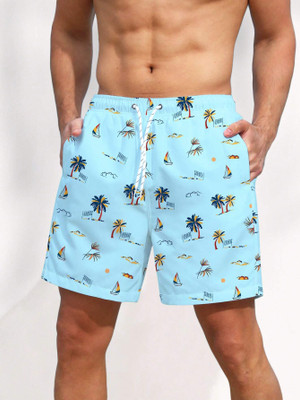 RIDHUDEE Printed Men Light Blue Boxer Shorts