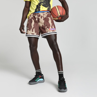 PUMA Printed Men Reversible Beige Basic Shorts