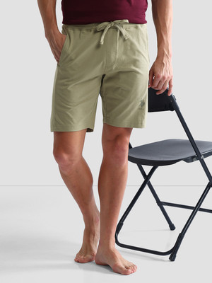 U.S. POLO ASSN. Solid Men Beige Night Shorts