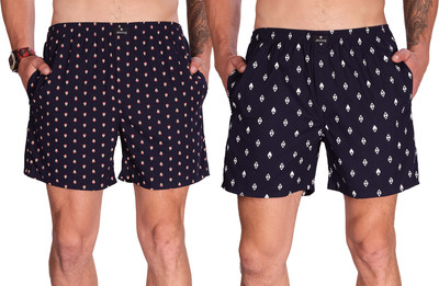 String Printed Men Multicolor Boxer Shorts