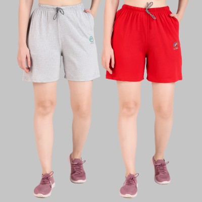 Kiba Retail Solid Women Multicolor Regular Shorts