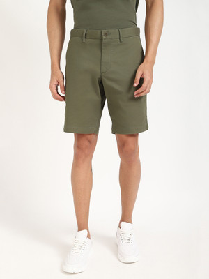 TOMMY HILFIGER Solid Men Green Regular Shorts