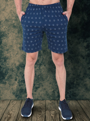 Zeffit Printed Men Blue Bermuda Shorts