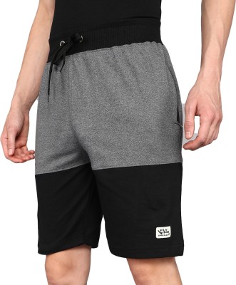 GYRFALCON Self Design Men Grey Basic Shorts