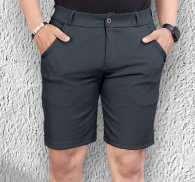 LAPATACLUB Solid Men Grey Sports Shorts