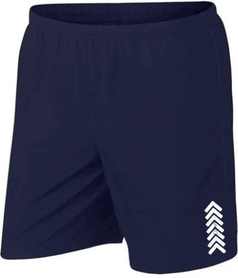 MAANU Solid Men Dark Blue Sports Shorts