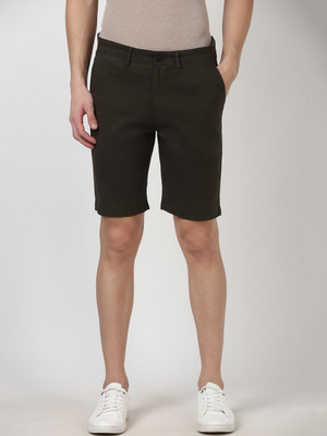 PETER ENGLAND Solid Men Dark Green Chino Shorts