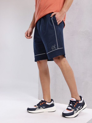 HRX by Hrithik Roshan Printed Men Blue Regular Shorts