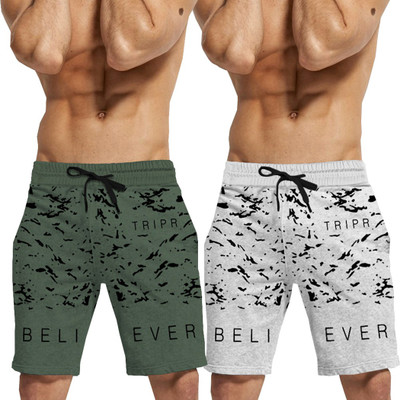 TRIPR Printed Men Green, Grey Regular Shorts